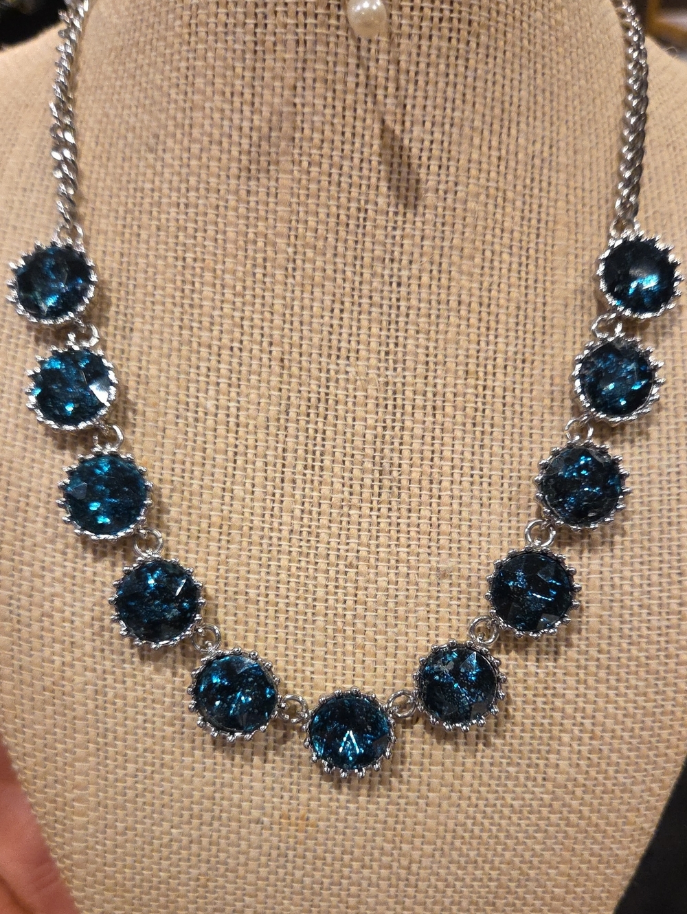 Simply Vera Vera Wang Teal Blue Crystal Necklace